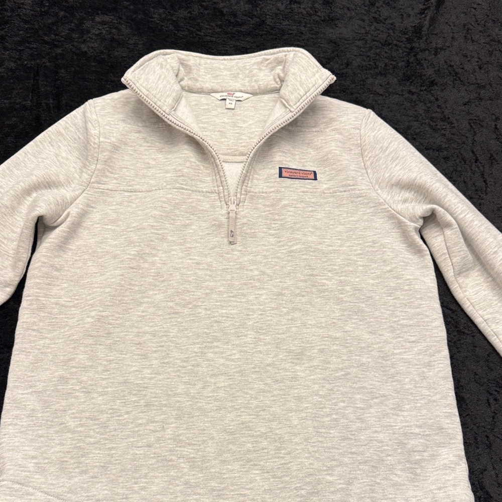 Vineyard Vines Martha’s Vineyard women’s Light Gray 3/4 Zip-Up sweatshirt
